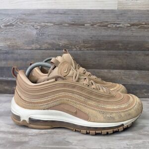 Nike Air Max 97 Womens Size 9.5 Sneakers Metallic Gold Tan FB1289-200